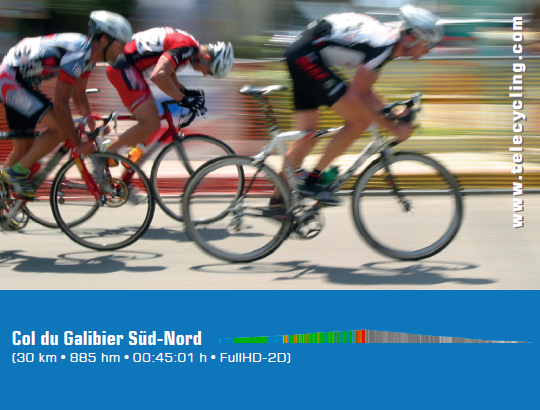 TeleCycling - Col du Galibier in FullHD 2D/3D incl. Trainingsanleitung